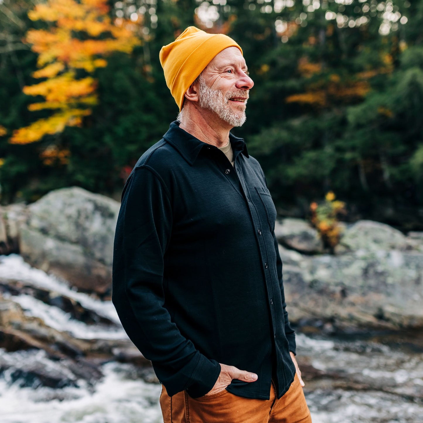 Men's 100% Merino Wool Button Down Shirt - Midweight