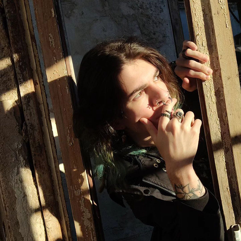 Centipede Stainless Steel Gothic Vertebrae Ring