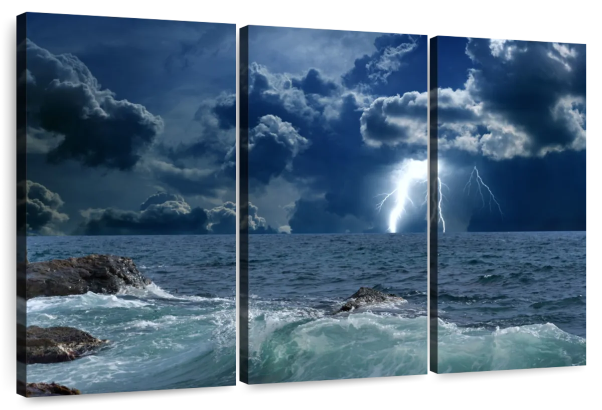 Ocean Storm Bolt Wall Art