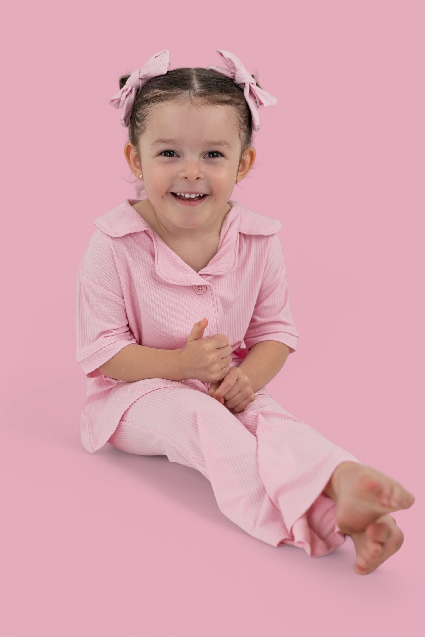 PINK ROSE DREAM GIRL'S FLARE SET