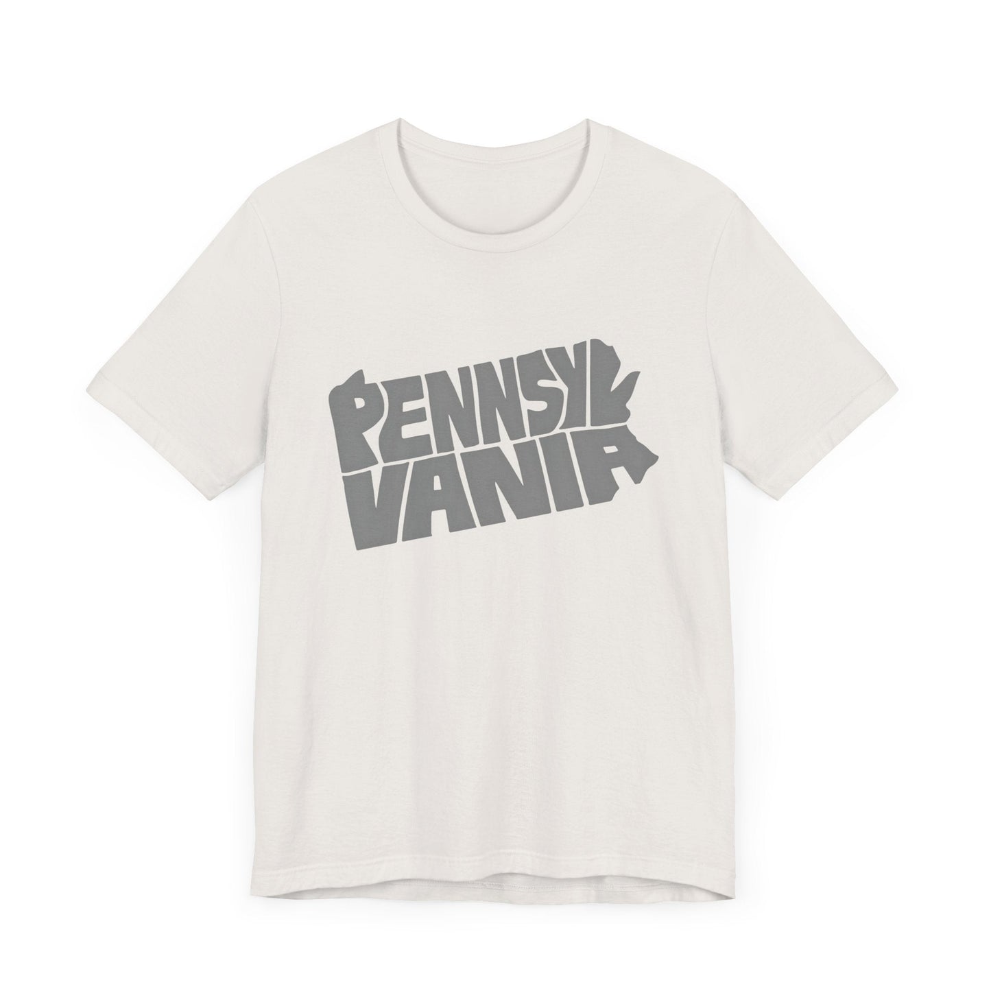 Pennsylvania State Map Typography Wordart Graphic -  Short Sleeve Tee