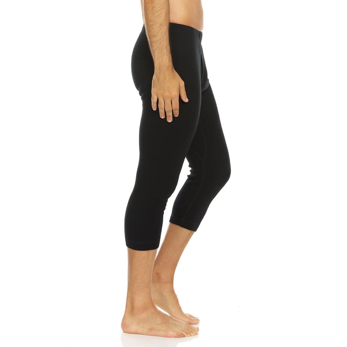 Midweight Men's Ski Bottom 3/4 Length Merino Wool - Woolverino