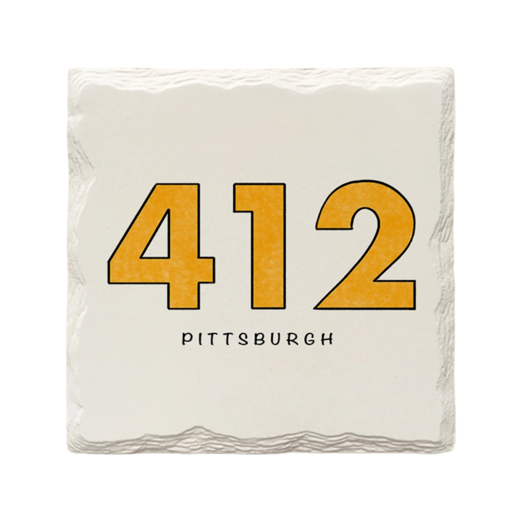 Pittsburgh 412 Area Code Ceramic Drink Coaster – Man Cave And Apparel