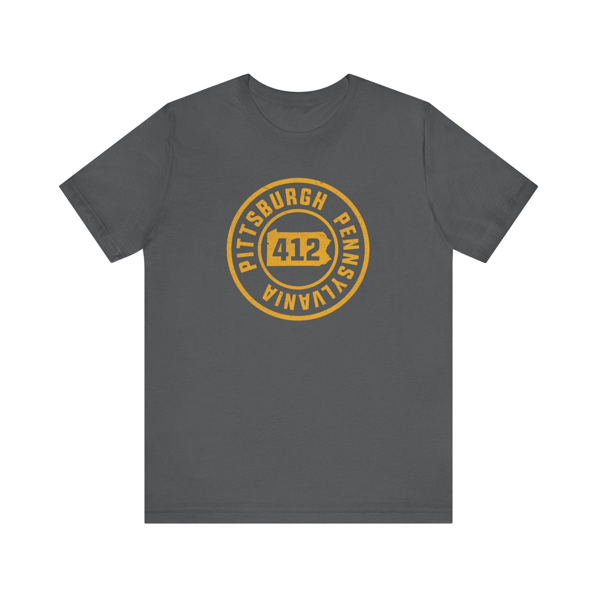 412 Area Code Pittsburgh Pa Stamped Short Sleeve T-Shirt