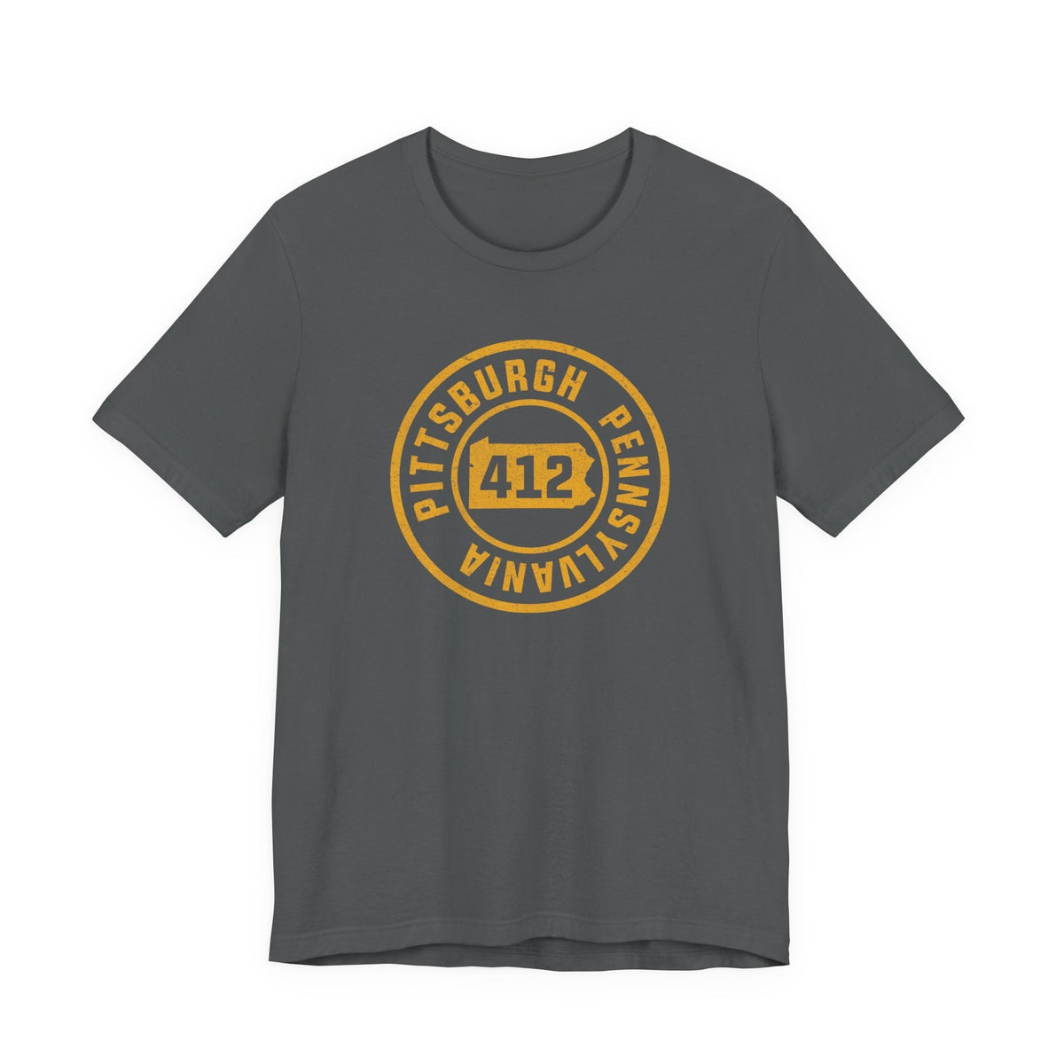 412 Area Code Pittsburgh Pa Stamped Short Sleeve T-Shirt