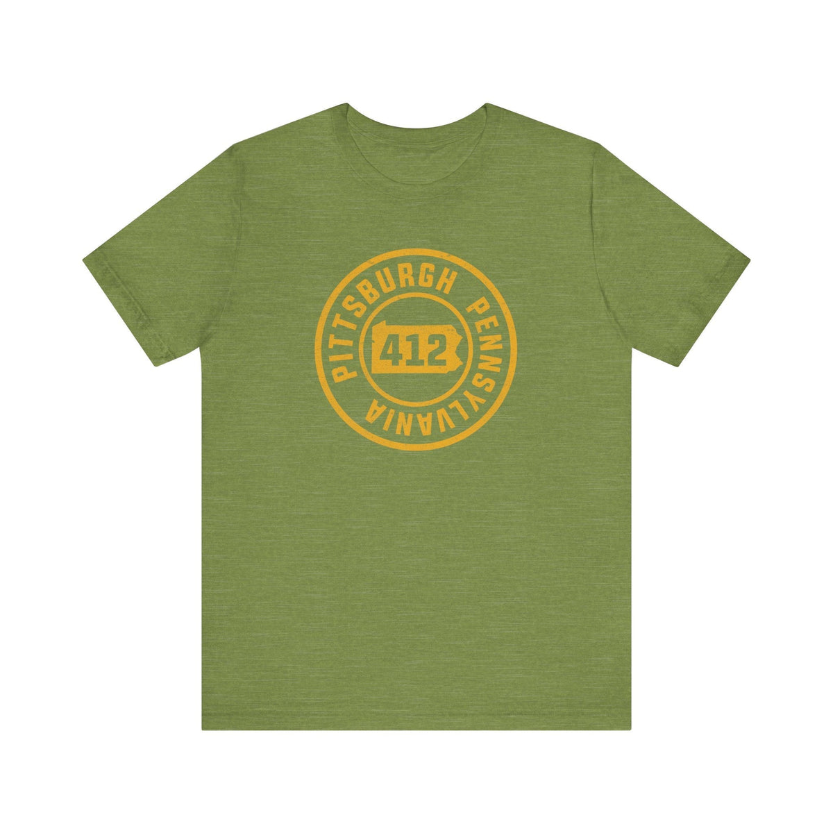 412 Area Code Pittsburgh Pa Stamped Short Sleeve T-Shirt