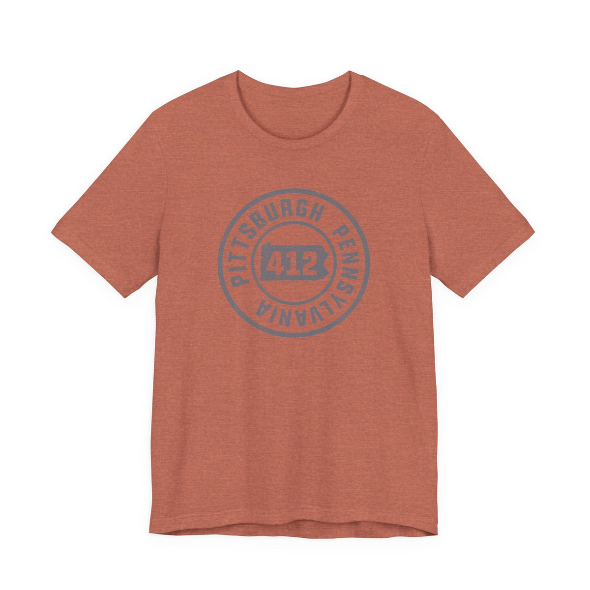 412 Area Code Pittsburgh Pa Stamped Short Sleeve T-Shirt