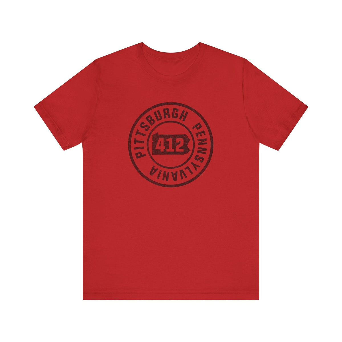 412 Area Code Pittsburgh Pa Stamped Short Sleeve T-Shirt