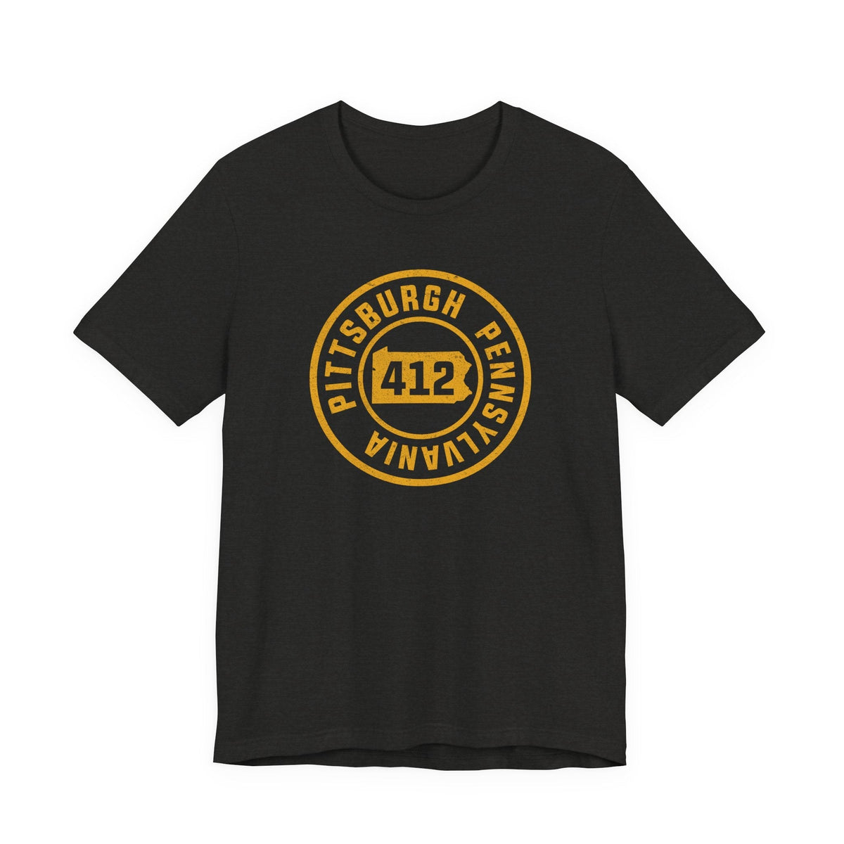 412 Area Code Pittsburgh Pa Stamped Short Sleeve T-Shirt