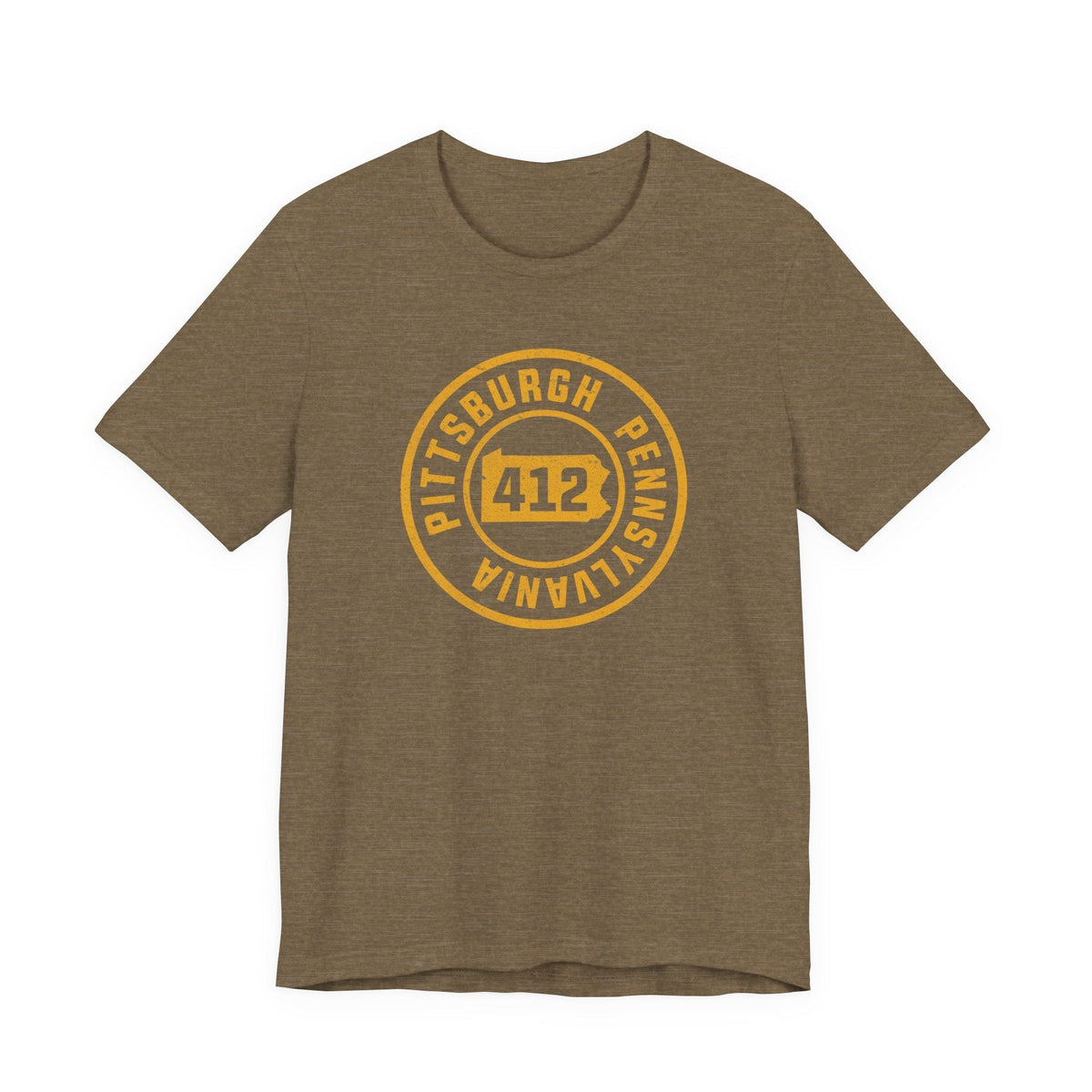 412 Area Code Pittsburgh Pa Stamped Short Sleeve T-Shirt