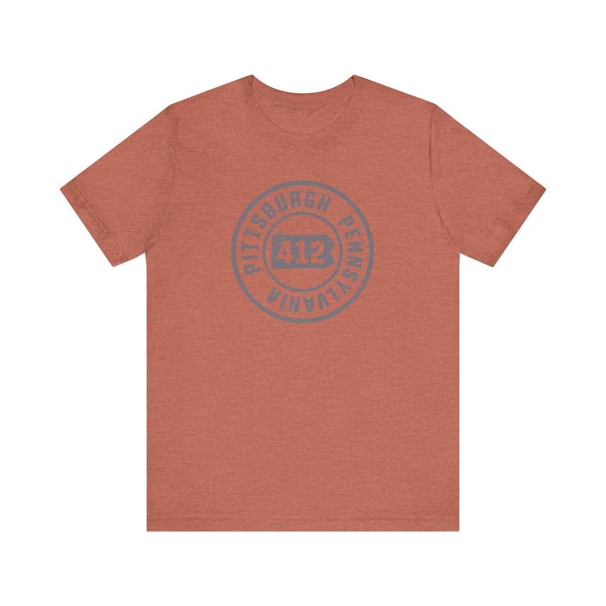 412 Area Code Pittsburgh Pa Stamped Short Sleeve T-Shirt