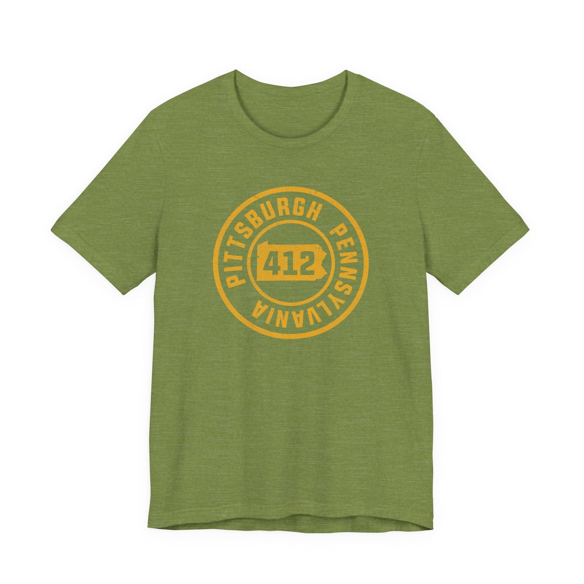 412 Area Code Pittsburgh Pa Stamped Short Sleeve T-Shirt
