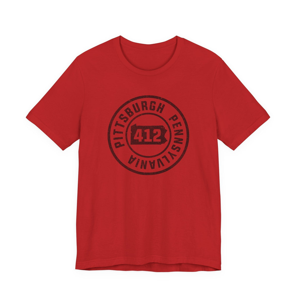412 Area Code Pittsburgh Pa Stamped Short Sleeve T-Shirt