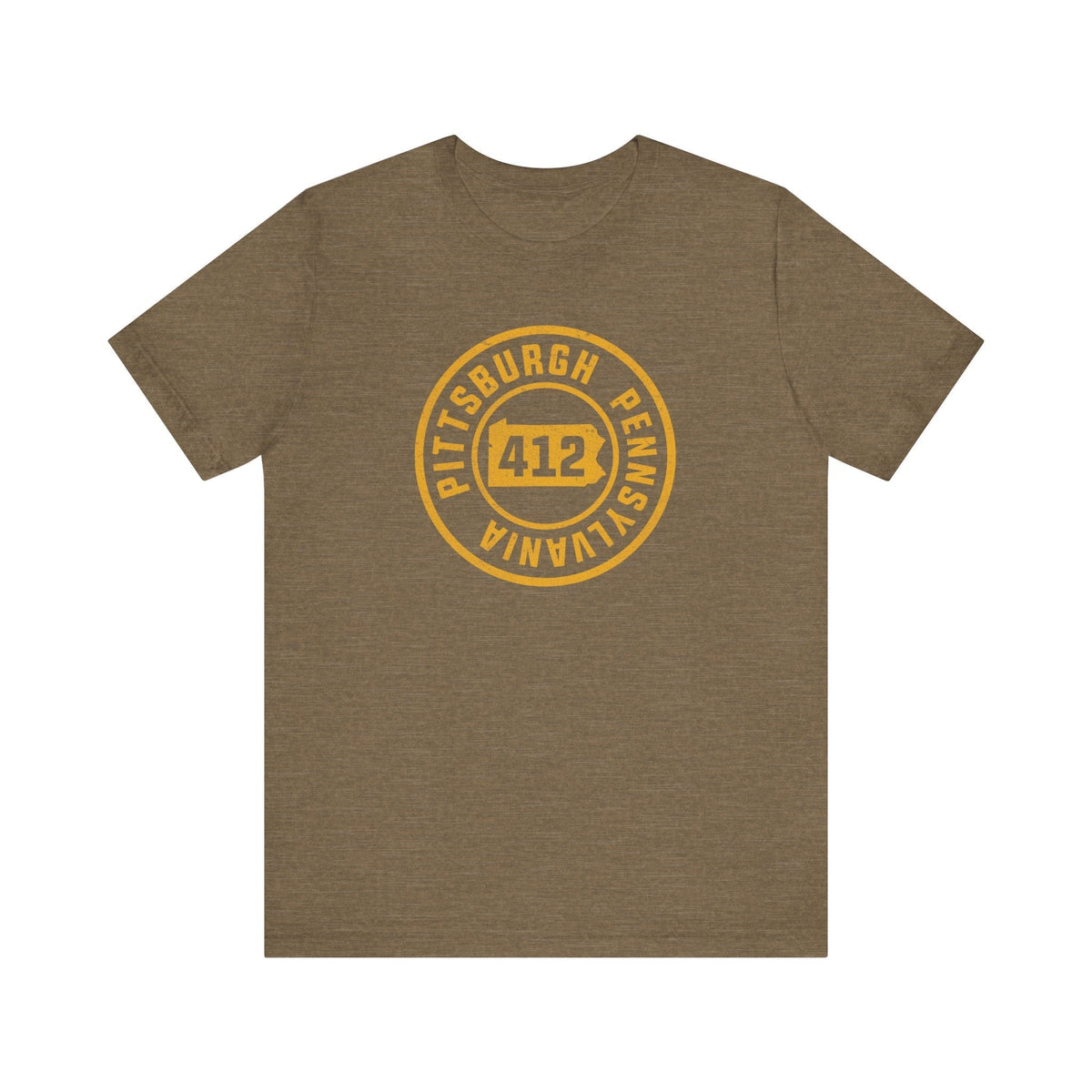 412 Area Code Pittsburgh Pa Stamped Short Sleeve T-Shirt
