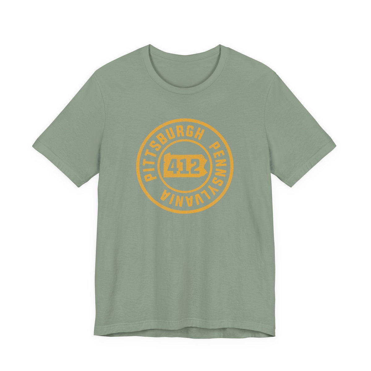 412 Area Code Pittsburgh Pa Stamped Short Sleeve T-Shirt