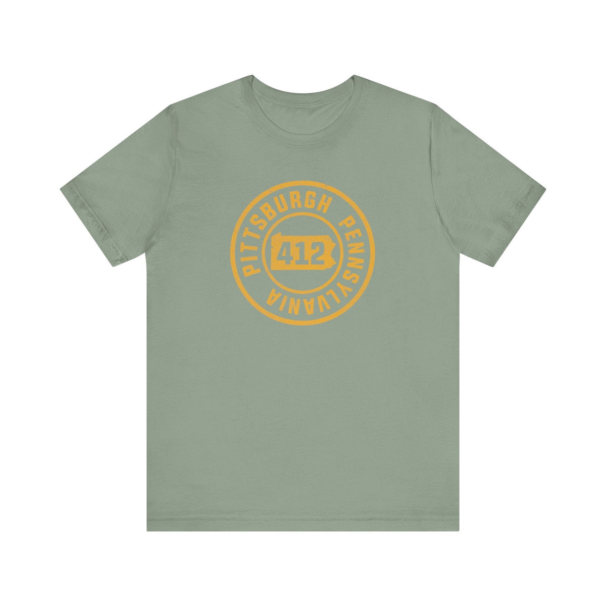 412 Area Code Pittsburgh Pa Stamped Short Sleeve T-Shirt