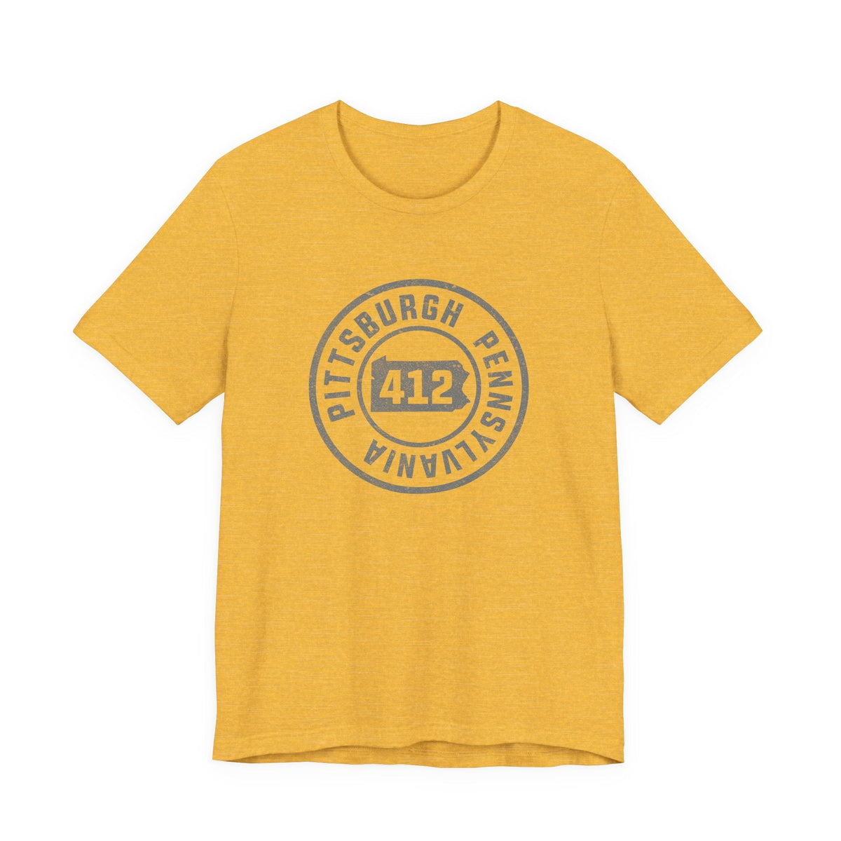412 Area Code Pittsburgh Pa Stamped Short Sleeve T-Shirt