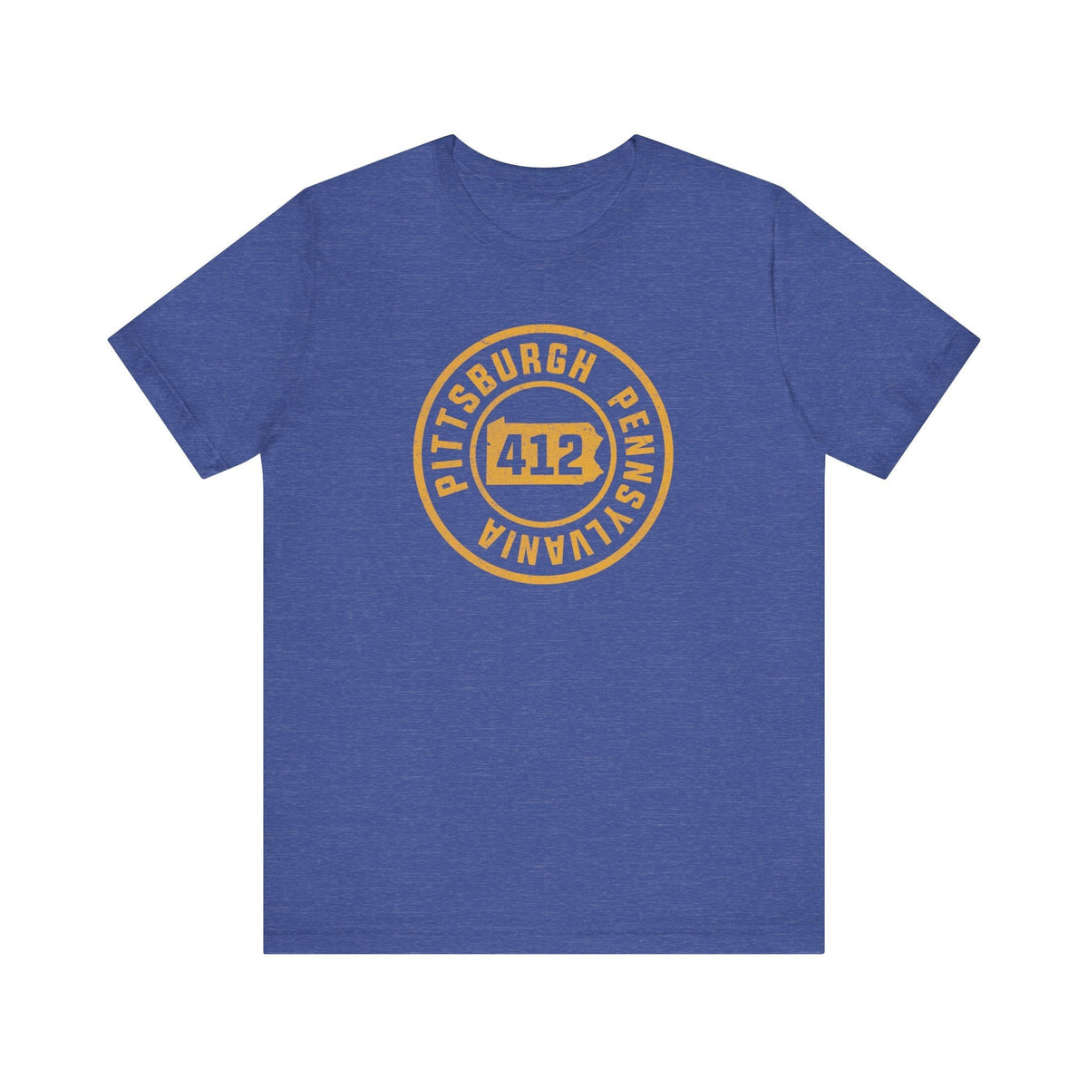 412 Area Code Pittsburgh Pa Stamped Short Sleeve T-Shirt