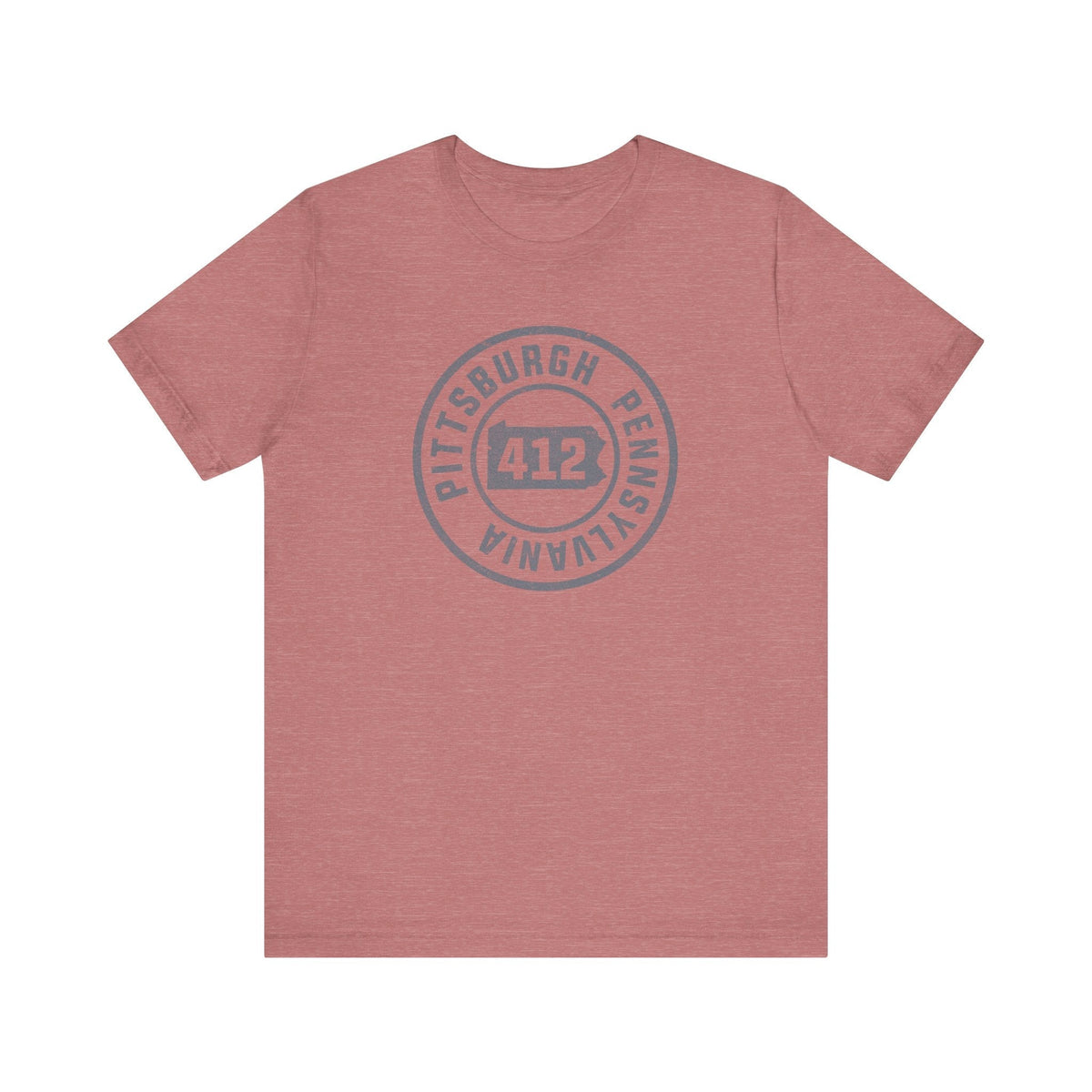 412 Area Code Pittsburgh Pa Stamped Short Sleeve T-Shirt