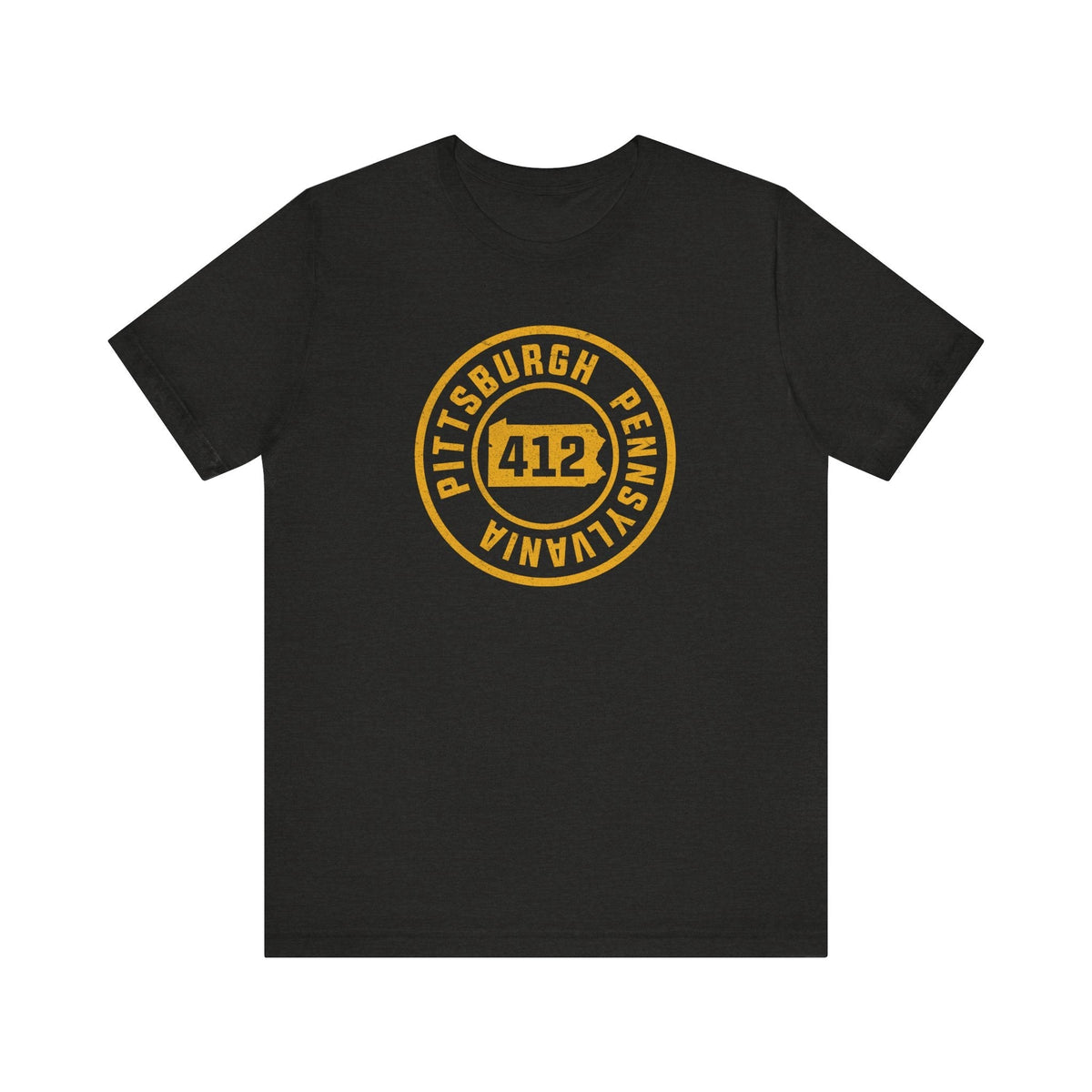 412 Area Code Pittsburgh Pa Stamped Short Sleeve T-Shirt