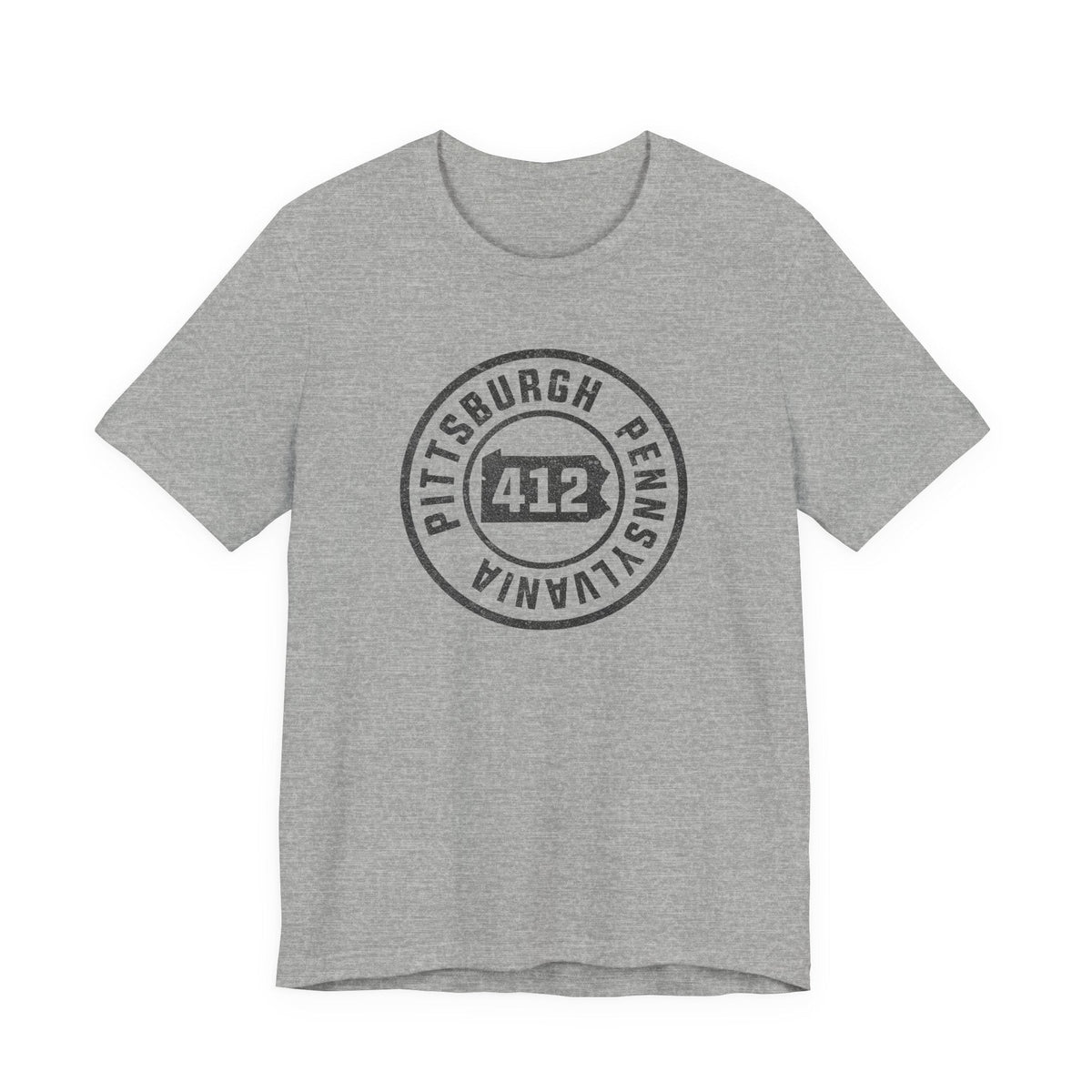 412 Area Code Pittsburgh Pa Stamped Short Sleeve T-Shirt