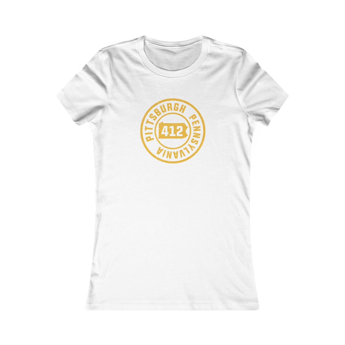 412 Area Code Pittsburgh Pa Stamped Women's  Slim Feminine Fit T-Shirt