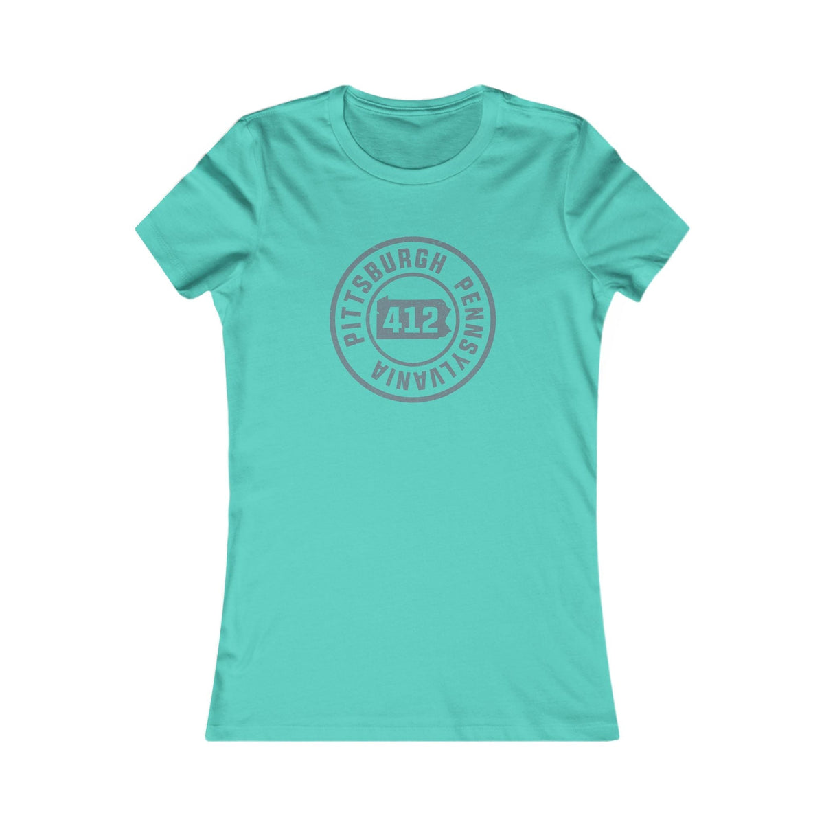 412 Area Code Pittsburgh Pa Stamped Women's  Slim Feminine Fit T-Shirt