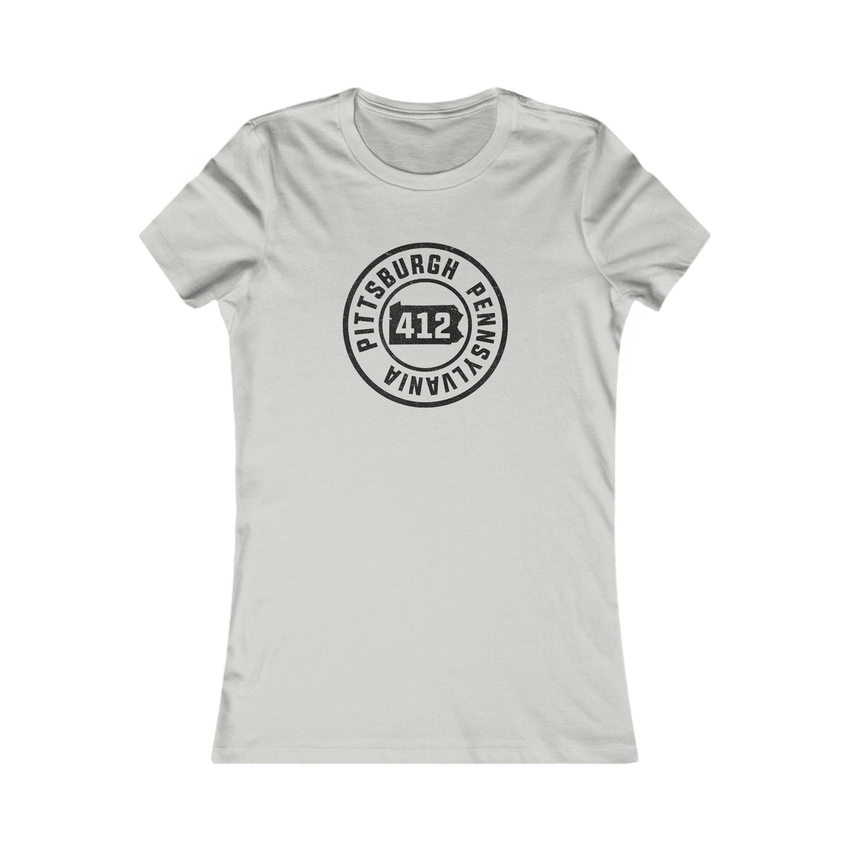 412 Area Code Pittsburgh Pa Stamped Women's  Slim Feminine Fit T-Shirt