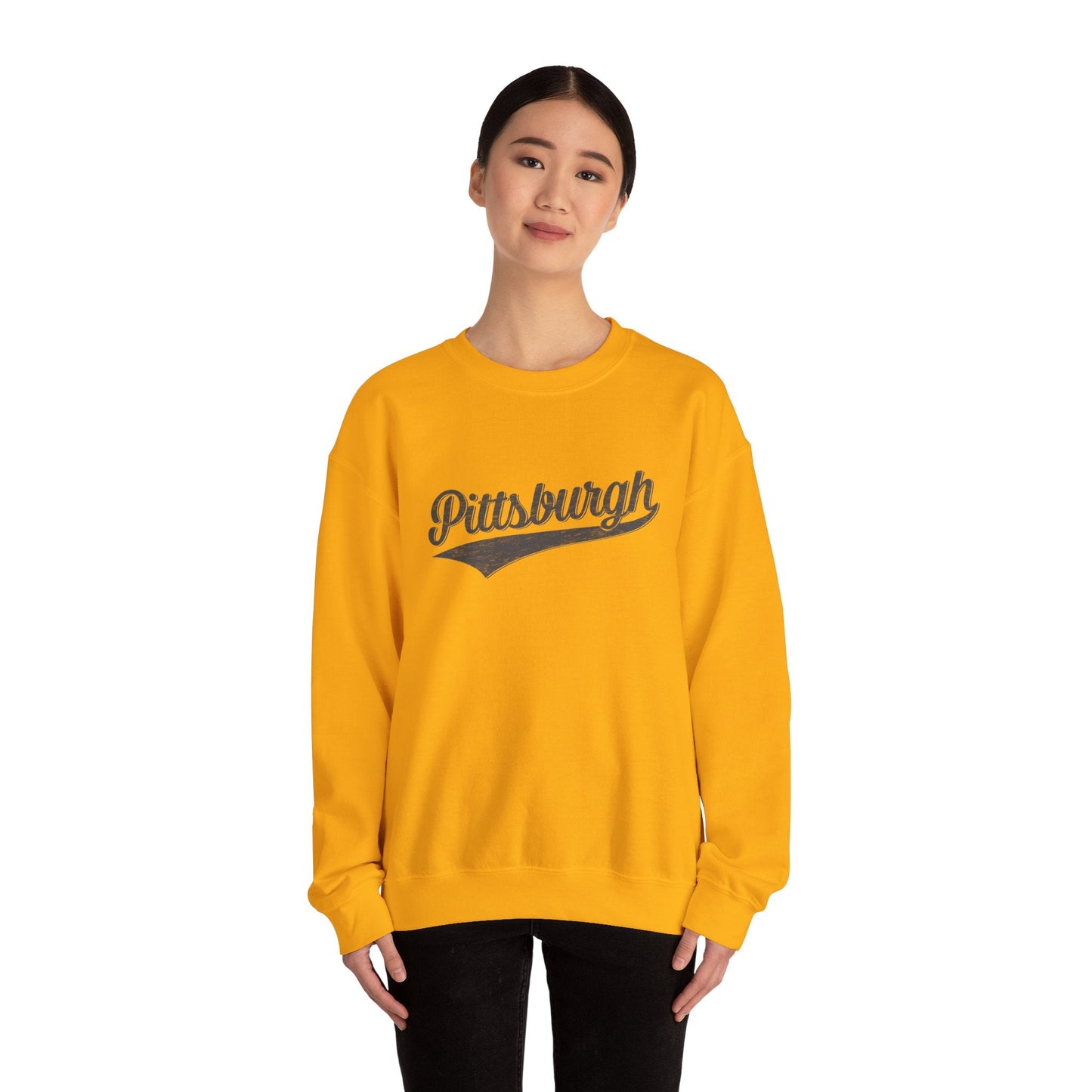 Pittsburgh Varsity Retro Heavy Blend Crewneck Sweatshirt