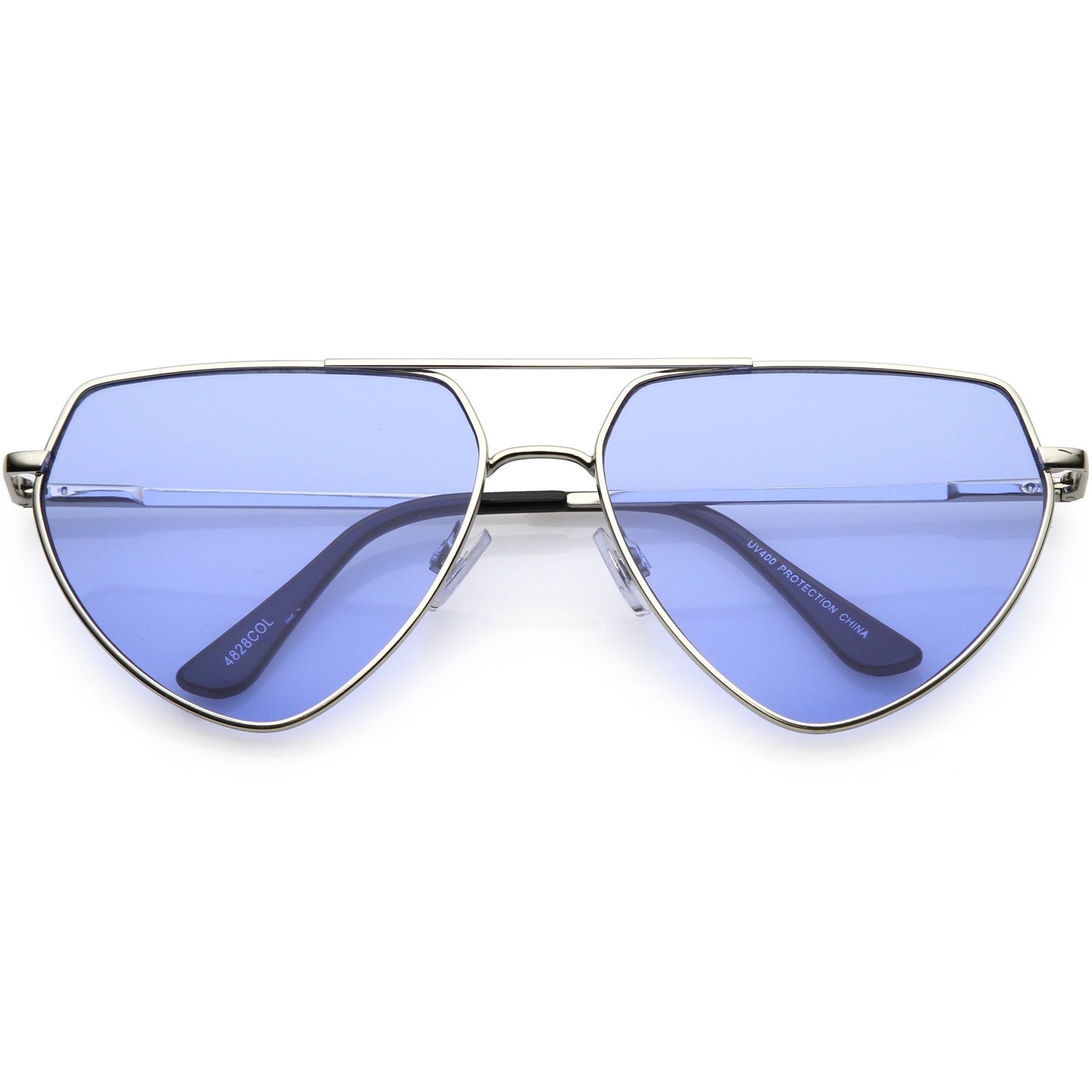 Retro Oversize Color Tone Flat Top Aviator Sunglasses C755