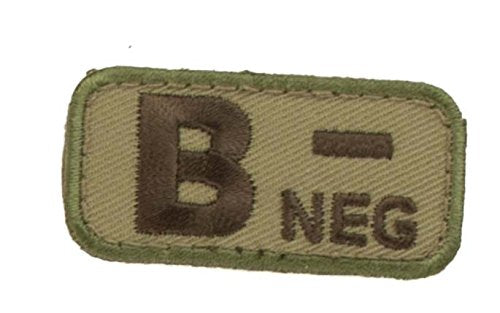 Blood Type Morale Patches with Hook Backing