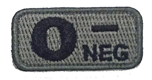 Blood Type Morale Patches with Hook Backing