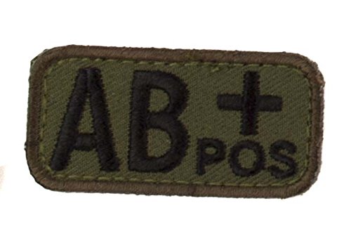 Blood Type Morale Patches with Hook Backing