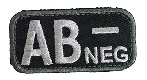 Blood Type Morale Patches with Hook Backing