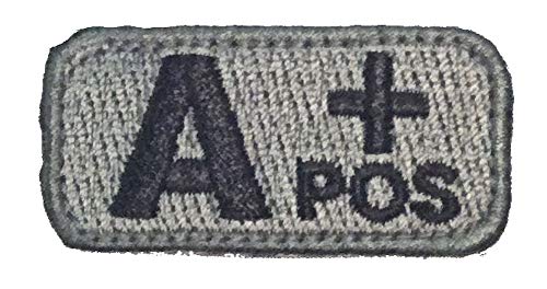 Blood Type Morale Patches with Hook Backing