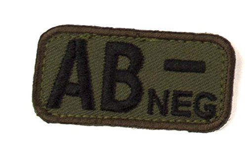 Blood Type Morale Patches with Hook Backing