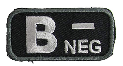 Blood Type Morale Patches with Hook Backing