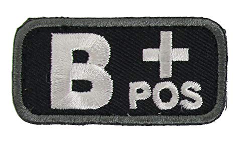 Blood Type Morale Patches with Hook Backing