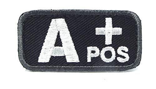 Blood Type Morale Patches with Hook Backing