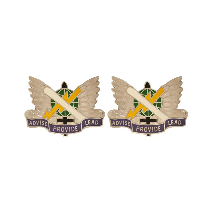 422nd Civil Affairs Battalion Unit Crest - Pair - ADVIS PROVIDE LEAD