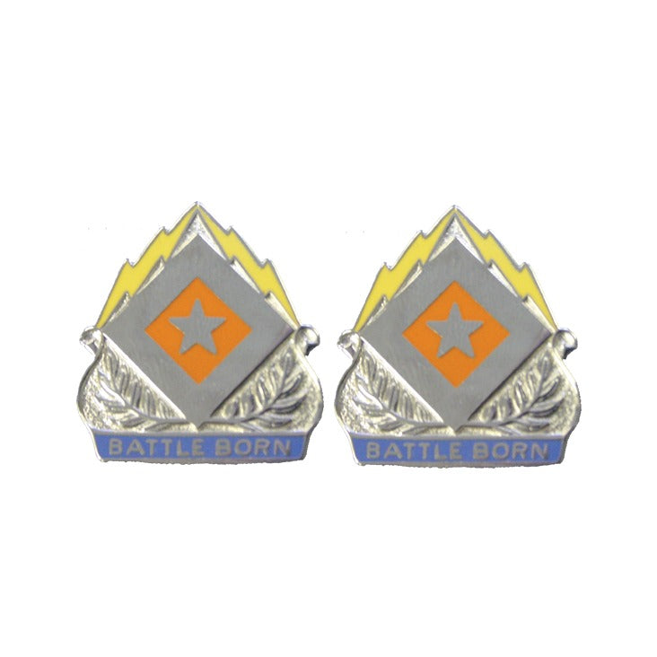 422nd Signal Battalion Unit Crest - Pair - BATTLE BORN