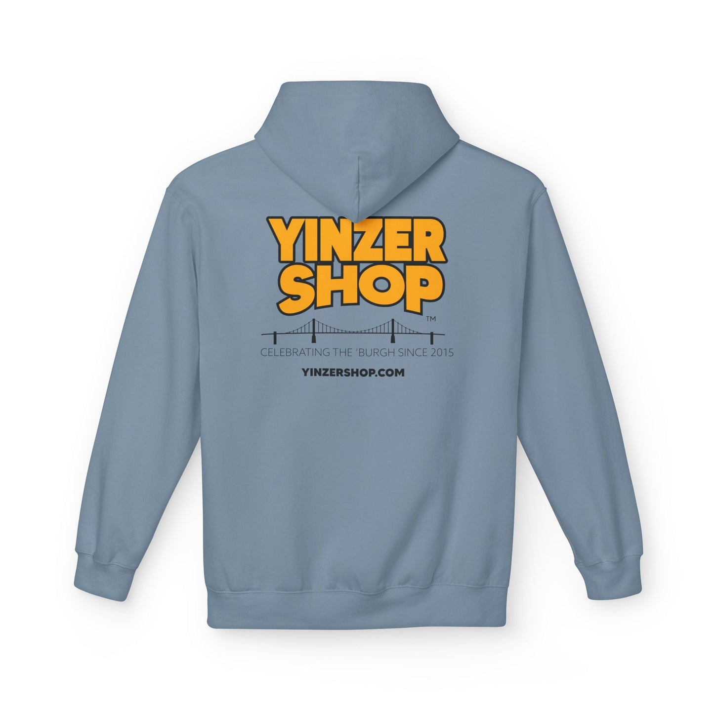 YinzerShop Serving Since 2015 - Print on back - Gildan SF500 Unisex Midweight Softstyle Fleece Hoodie