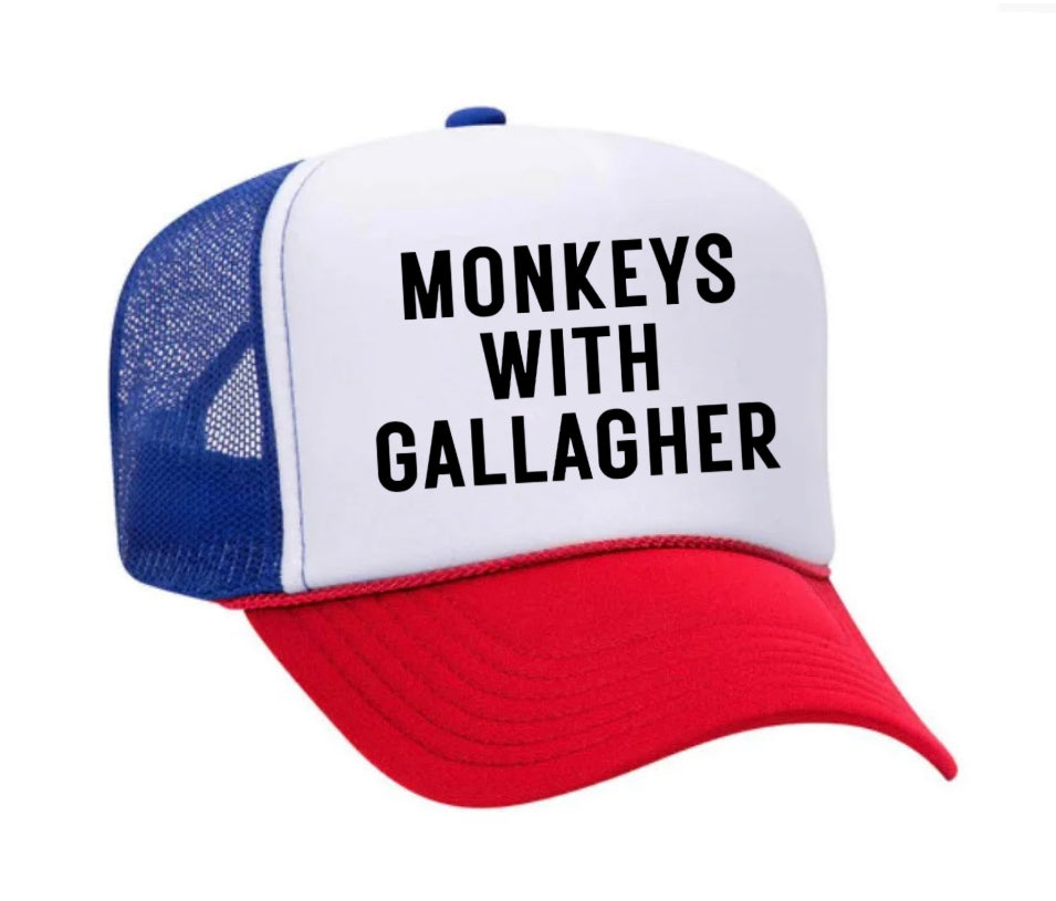 Monkeys With Gallagher Trucker Hat