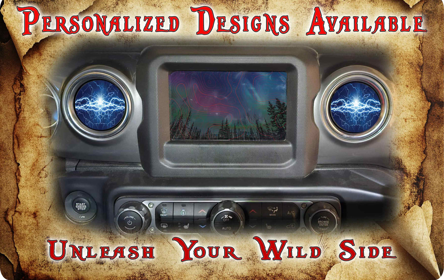 Steering wheel decal lighting blue 141