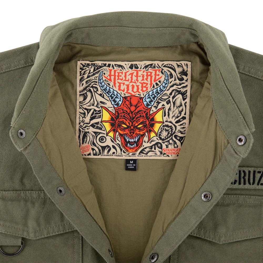 Santa Cruz x Stranger Things Crawl Military Jacket - Army