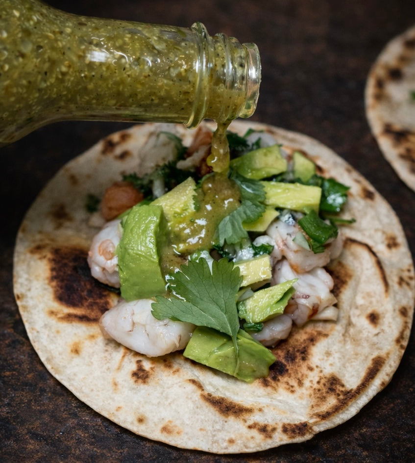 Roasted Tomatillo & Jalapeño Verde Hot Sauce