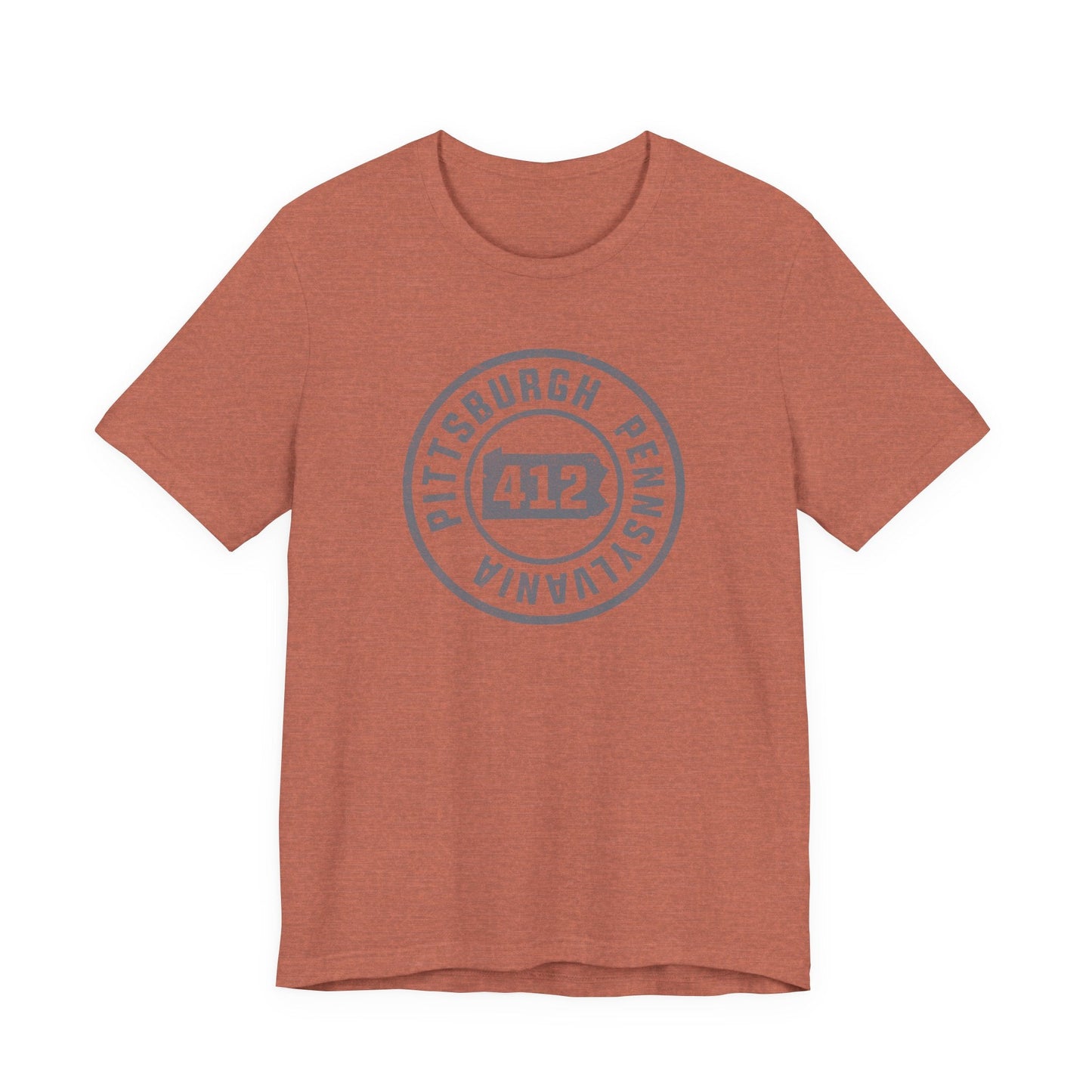412 Area Code Pittsburgh Pa Stamped Short Sleeve T-Shirt