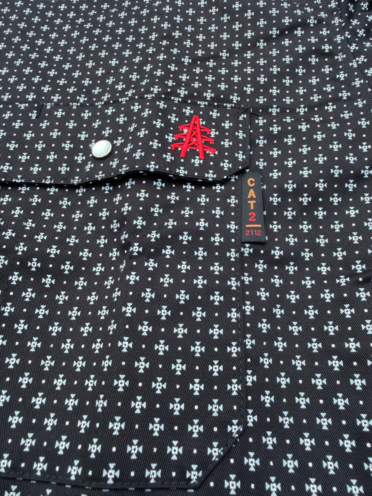 FR Pearl Snap Work Shirt - Reaper Black