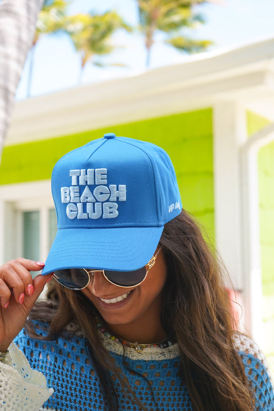 The Beach Club - Royal Blue Canvas Trucker Hat