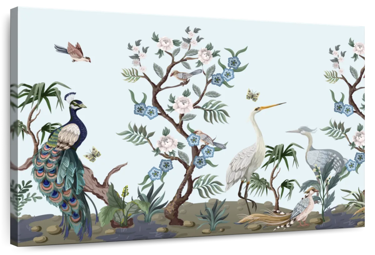 Chinoiserie Style Birds Wall Art